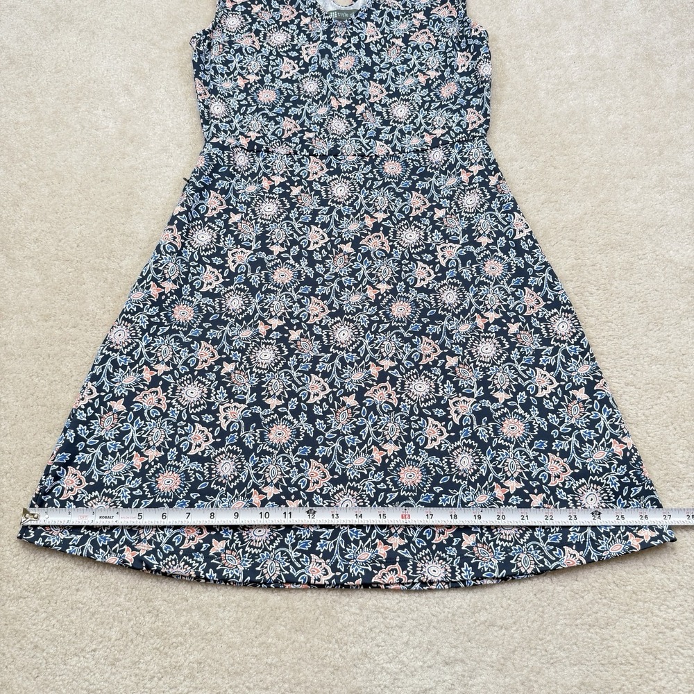 Title Nine Diamalete Sleeveless Dress Womens M Blue Floral Athletic Coastal - Picture 4 of 11